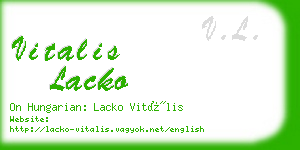 vitalis lacko business card